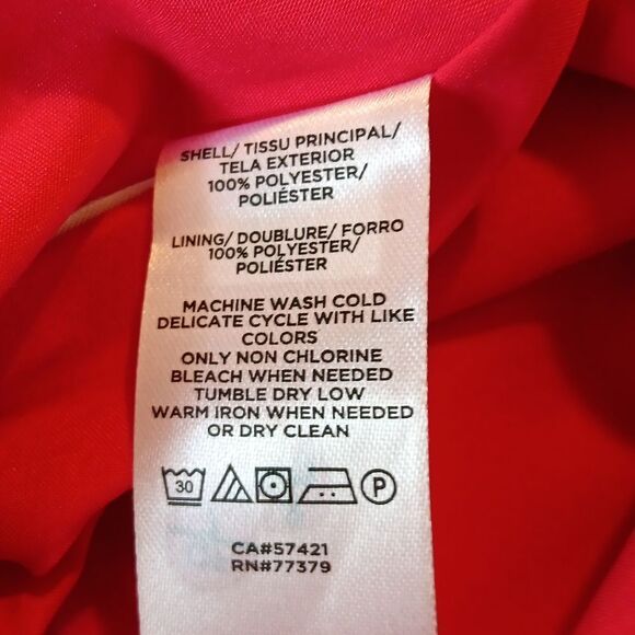 Ann Taylor Red Satiny Skirt. Holiday, Party, Real Red - Picture 5 of 7